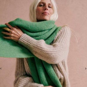 Brand New Sezane Marianne Scarf, Lime Green